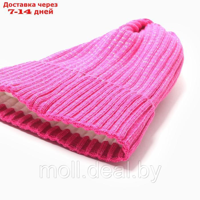 Комплект для девочки (шапка, снуд), цвет малиновый, размер 48-52 - фото 2 - id-p219014962