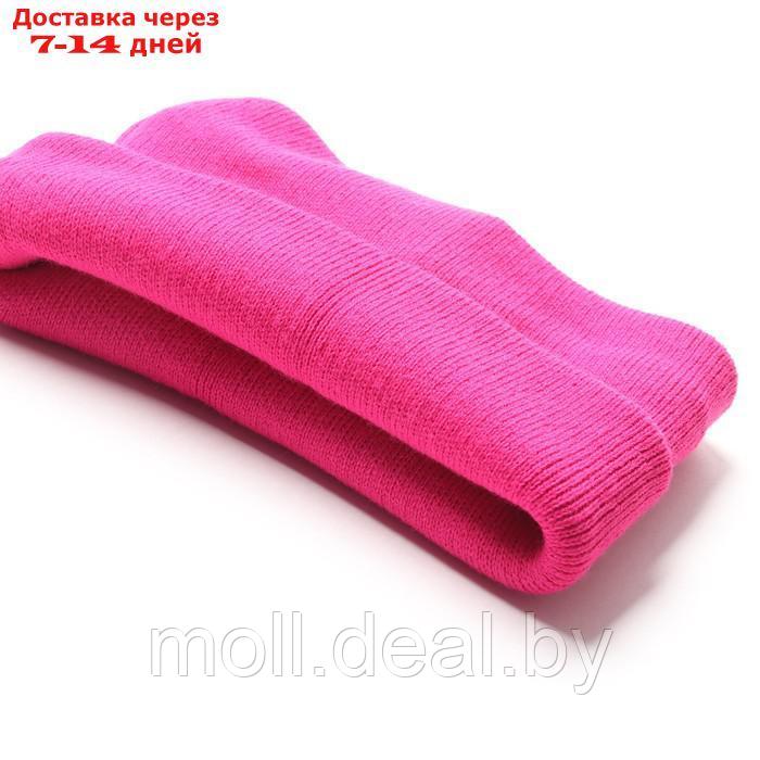 Комплект для девочки (шапка, снуд), цвет малиновый, размер 48-52 - фото 3 - id-p219014962