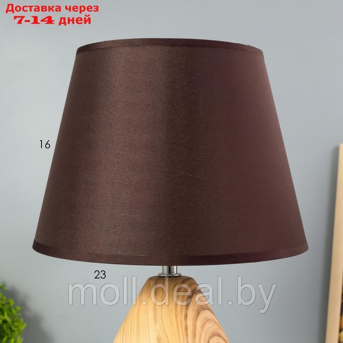 Настольная лампа "Домик" E14 40Вт коричневый 22х22х36 см - фото 6 - id-p218982070