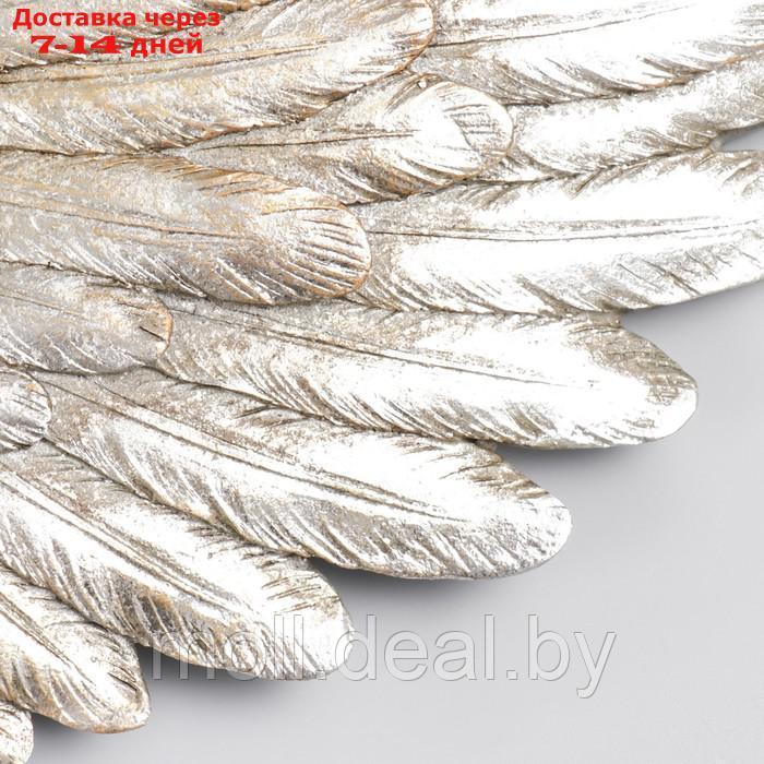 Сувенир полистоун настенный декор "Серебряные крылья" набор 2 шт размер крыла 18х41х6 см - фото 2 - id-p218953327