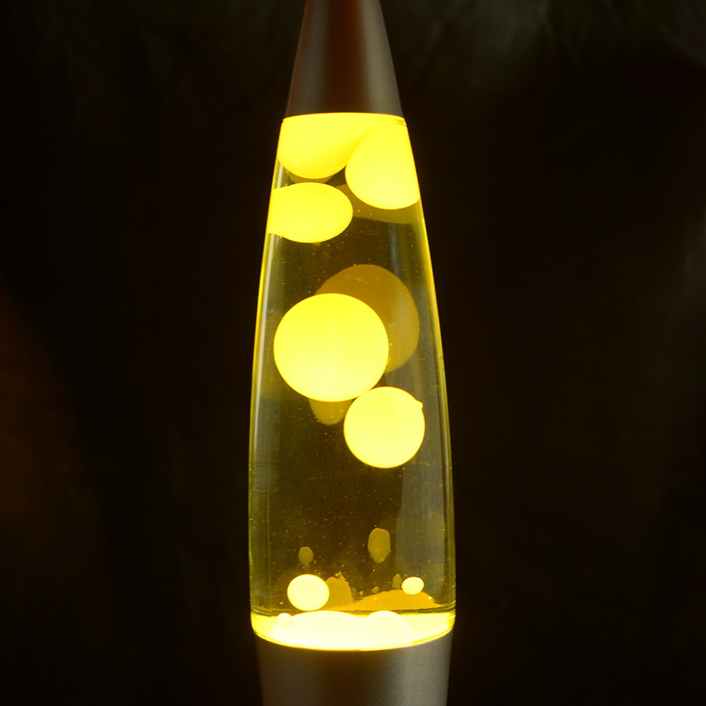Лава лампа с воском в сером корпусе 42 см Желтая - фото 2 - id-p219022318