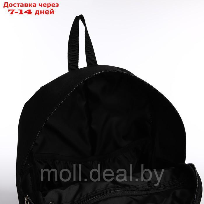 Рюкзак текстильный Котик в костюме, 38х14х27 см, цвет черный - фото 5 - id-p219013141