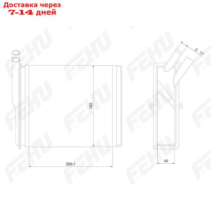 Радиатор отопителя (сборный) VAZ 2123 Chevrolet Niva (02-) Fehu FRH1068m - фото 2 - id-p218977777