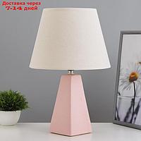 Настольная лампа "Альберта" Е27 40Вт розовый 25х25х36см