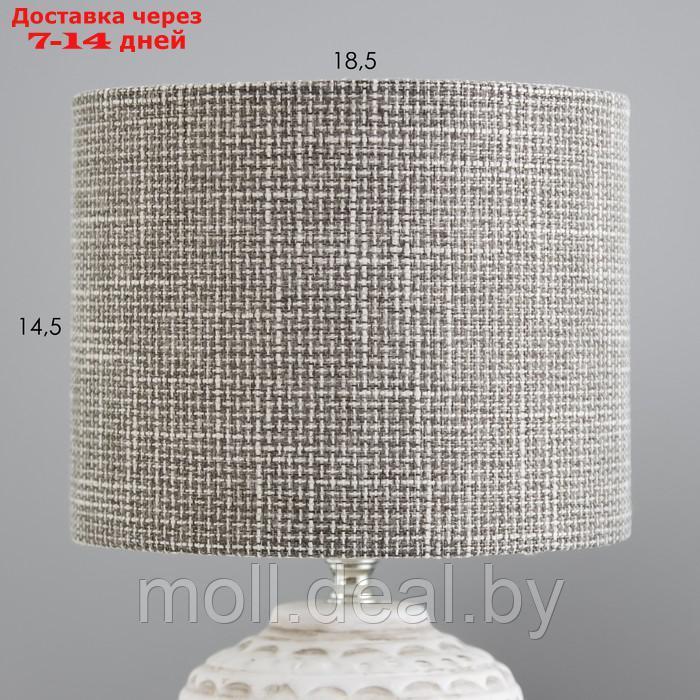 Настольная лампа "Асни" Е14 40Вт бело-коричневый 19х19х32 см - фото 3 - id-p219014225