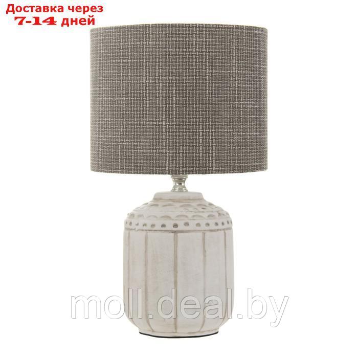 Настольная лампа "Асни" Е14 40Вт бело-коричневый 19х19х32 см - фото 6 - id-p219014225