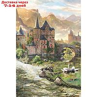 Панно "Замок в горах" К-223 (2 полотна), 200x300 см