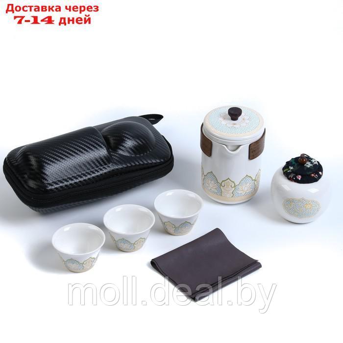 Набор для чайной церемонии 6 предметов на 3 персоны: чашка 50 мл, чайник 280 мл, белый - фото 3 - id-p219013316