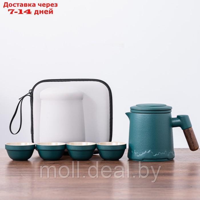 Набор для чайной церемонии 5 предметов на 4 персоны: чашка 45 мл, чайник 400 мл - фото 1 - id-p219013318