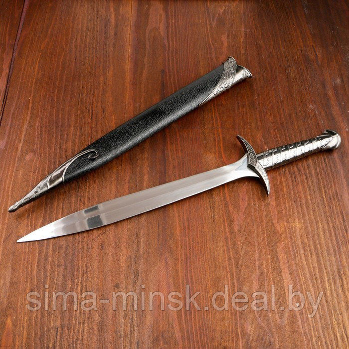 Сувенирный меч "Жало", ножны с металлической окантовкой, чёрные, 60 см - фото 1 - id-p219022741