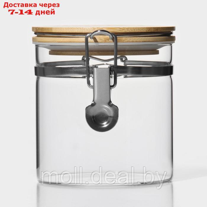 Банка стеклянная для сыпучих продуктов с бугельным замком BellaTenero "Эко", 500 мл, 10×10,3 см - фото 2 - id-p219014316