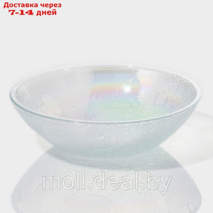 Набор стеклянных тарелок "Космос", 4 предмета: 2 тарелки 18,5×5,5 см, 2 тарелки 19,8×3,5 см, цвет - фото 3 - id-p219014329
