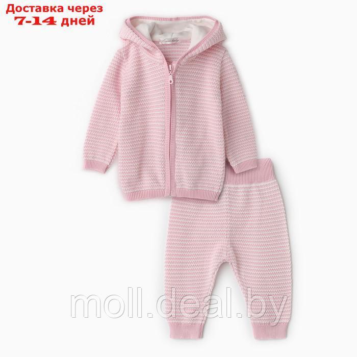 Комплект детский (джемпер,брюки), цвет розовый/белый, рост 92 см - фото 1 - id-p219011494