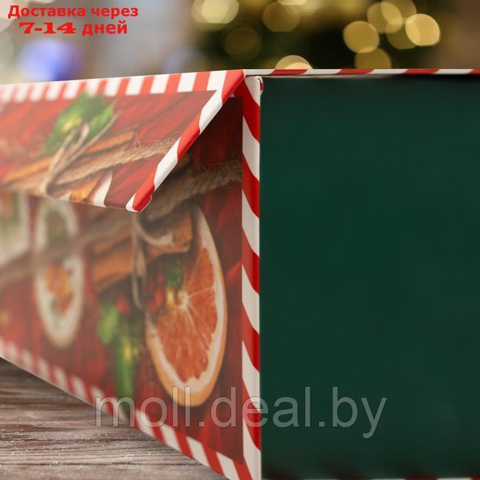 Коробка подарочная складная "Изумрудный винтаж" 26,5х20х8,3 - фото 7 - id-p219014432