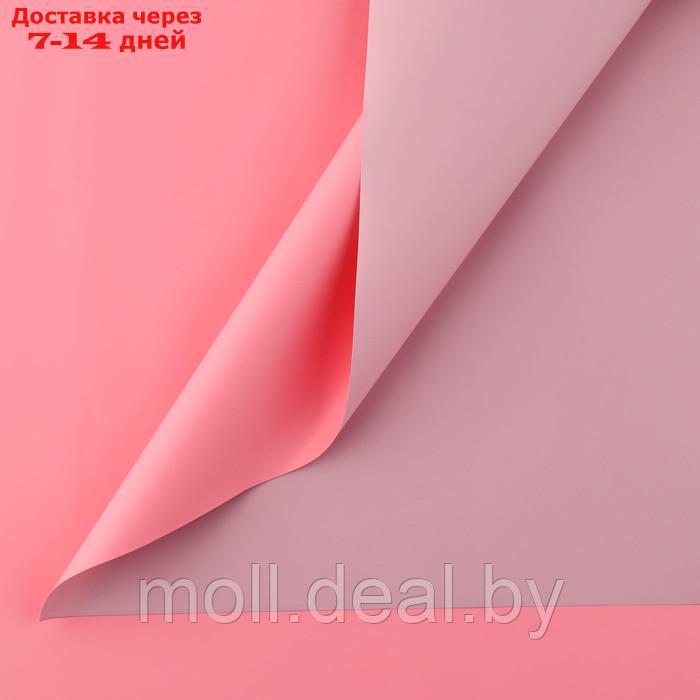 Пудровая пленка двусторонняя "Розовый+пудра" 50 мкм 0,5х9 м - фото 4 - id-p218976838
