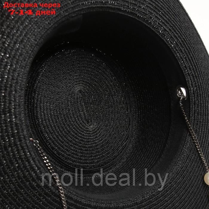 Шляпа с бусинами MINAKU цвет черный, р-р 56-58 - фото 5 - id-p218976870