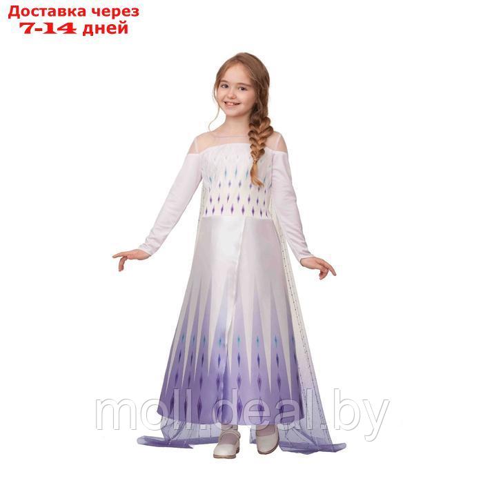 Карнавальный костюм "Эльза 2", белое платье, р.32, рост 128 см - фото 1 - id-p219014488