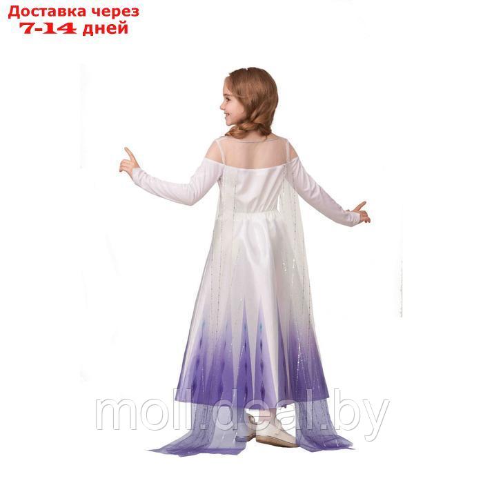Карнавальный костюм "Эльза 2", белое платье, р.32, рост 128 см - фото 3 - id-p219014488
