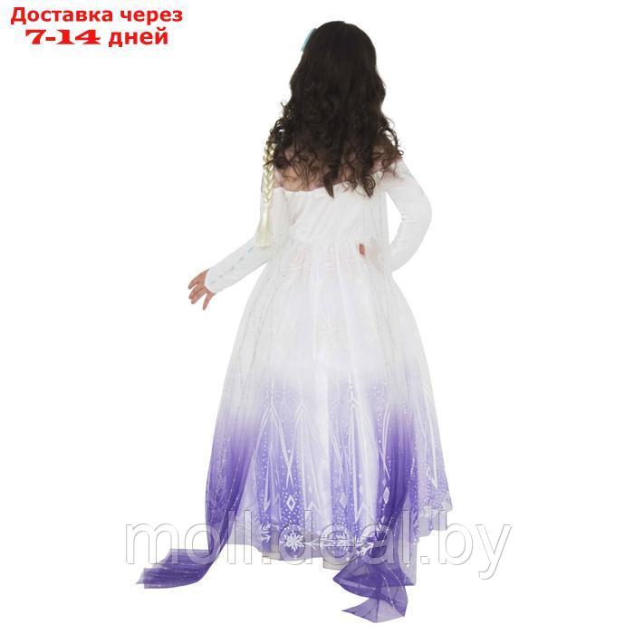 Карнавальный костюм "Эльза 2 пышное, белое платье" р.30, рост 116 см - фото 3 - id-p219014491