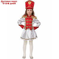 Карнавальный костюм "Мажорета", жакет, юбка, кивер, р.140-72