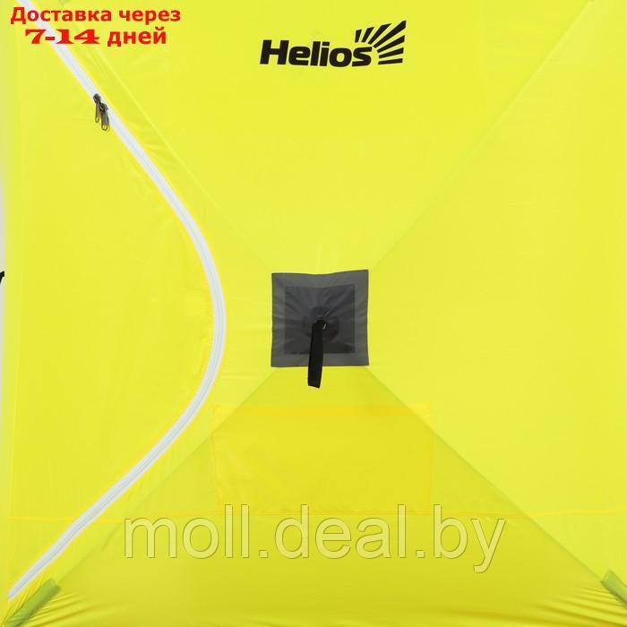 Палатка зимняя Helios "Куб", 1.5 х 1.5 м, цвет жёлтый/серый (HS-WSC-150YG) - фото 4 - id-p219014535