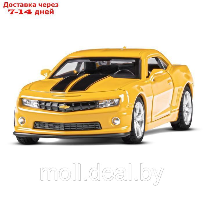 Машина металлическая Chevrolet Camaro SS, 1:43, открываются двери, инерция, цвет жёлтый - фото 3 - id-p219012631