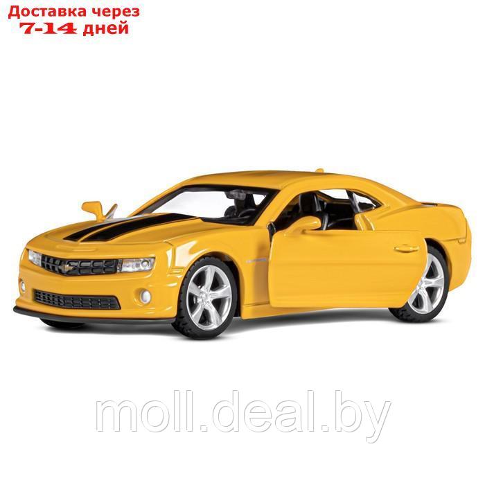 Машина металлическая Chevrolet Camaro SS, 1:43, открываются двери, инерция, цвет жёлтый - фото 4 - id-p219012631
