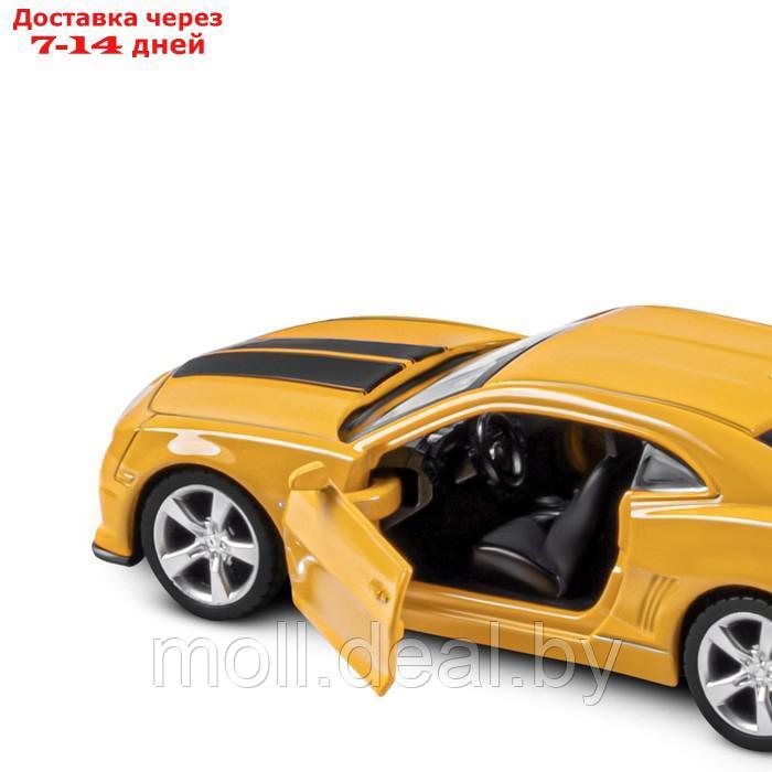 Машина металлическая Chevrolet Camaro SS, 1:43, открываются двери, инерция, цвет жёлтый - фото 6 - id-p219012631