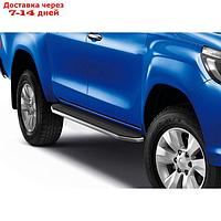 Пороги на автомобиль "Premium" Rival для Toyota Hilux VIII 2015-2020 2020-н.в., 193 см, 2 шт., алюминий,