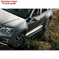 Пороги на автомобиль "Premium" Rival для Nissan Terrano III 2014-2017 2017-н.в.,Renault Arkana