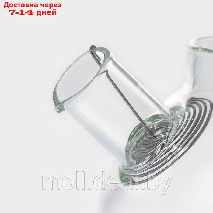 Чайник стеклянный заварочный с бамбуковой крышкой и металлическим фильтром BellaTenero "Эко", 600 мл, 18×12×10 - фото 4 - id-p219012707