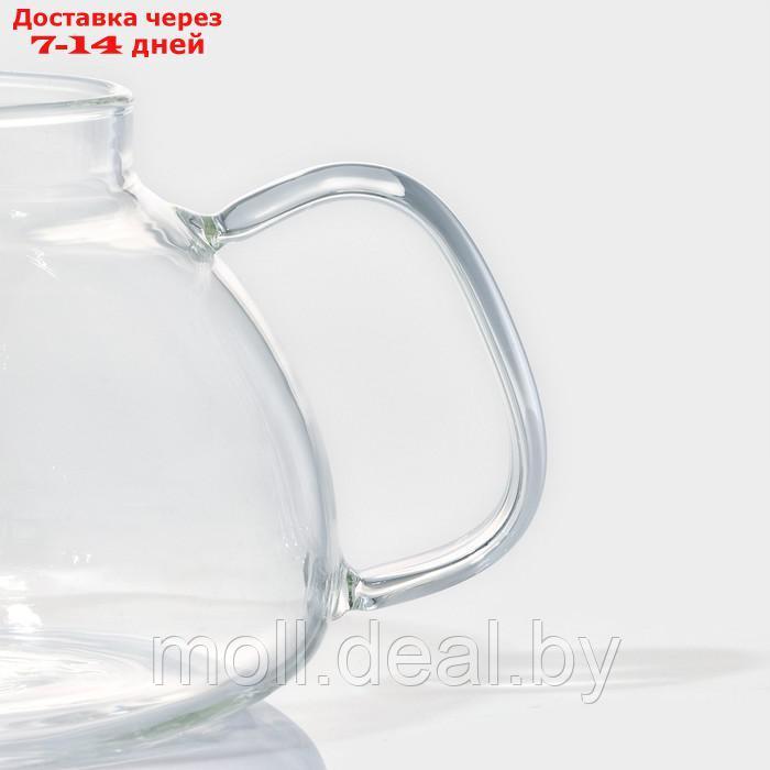 Чайник стеклянный заварочный с бамбуковой крышкой и металлическим фильтром BellaTenero "Эко", 600 мл, 18×12×10 - фото 7 - id-p219012707
