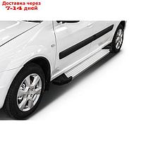 Пороги на автомобиль "Silver" Rival для Lada Largus универсал 2012-2021,Largus Cross универсал 2014-2021, 193