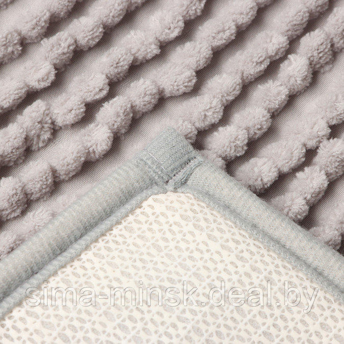 Набор ковриков для ванной Этель Букли цвет серый 2 шт, 38х58 см, 48х38 см - фото 3 - id-p219026055