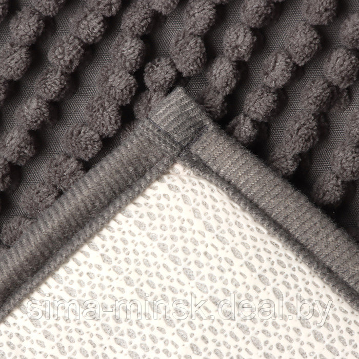 Набор ковриков для ванной Этель Букли цвет темно-серый 2 шт, 38х58 см, 48х38 см - фото 3 - id-p219026056