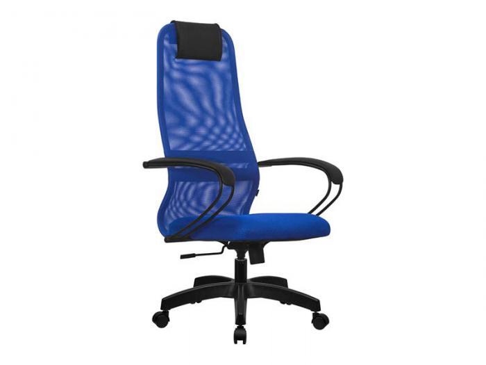 Компьютерное кресло с сеткой на колесиках для дома Метта SU-B-8 синее офисное сетчатое - фото 1 - id-p218956845