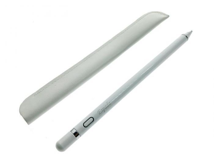 Стилус для сенсорных экранов Espada STA-201 с перчаткой белый для телефонов Apple iPhone iOS ipad Samsung - фото 1 - id-p218963080