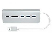 Хаб USB Satechi Aluminum USB 3.0 Hub & Card Reader Silver ST-3HCRS