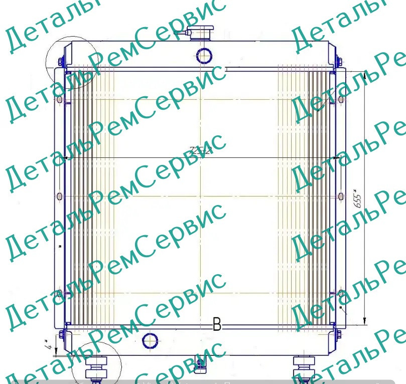 РАДИАТОР ВОД. АЛЮМИНИЕВЫЙ ПОГРУЗЧИК АМКОДОР А-332(А/В), А-342, А-352 Б 140К.1301.2000