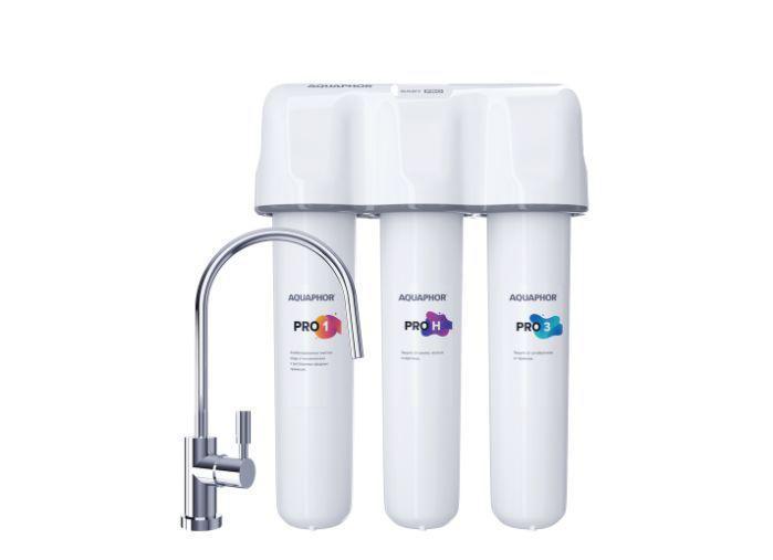 Водяной фильтр для очистки воды под мойку АКВАФОР Кристалл Baby H Pro проточный бытовой тройной водоочиститель - фото 1 - id-p218671391