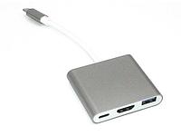 Аксессуар Адаптер Vbparts для APPLE MacBook Type-C - USB/HDMI/Type-C Grey 075337