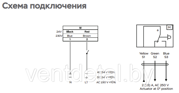 Электропривод с возвратной пружиной UCP LFU-24-05-S2 (5 Hm) - фото 5 - id-p219028099