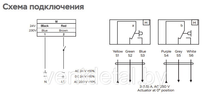 Электропривод с возвратной пружиной UCP NFU-24-08 (8 Hm) - фото 6 - id-p219028110