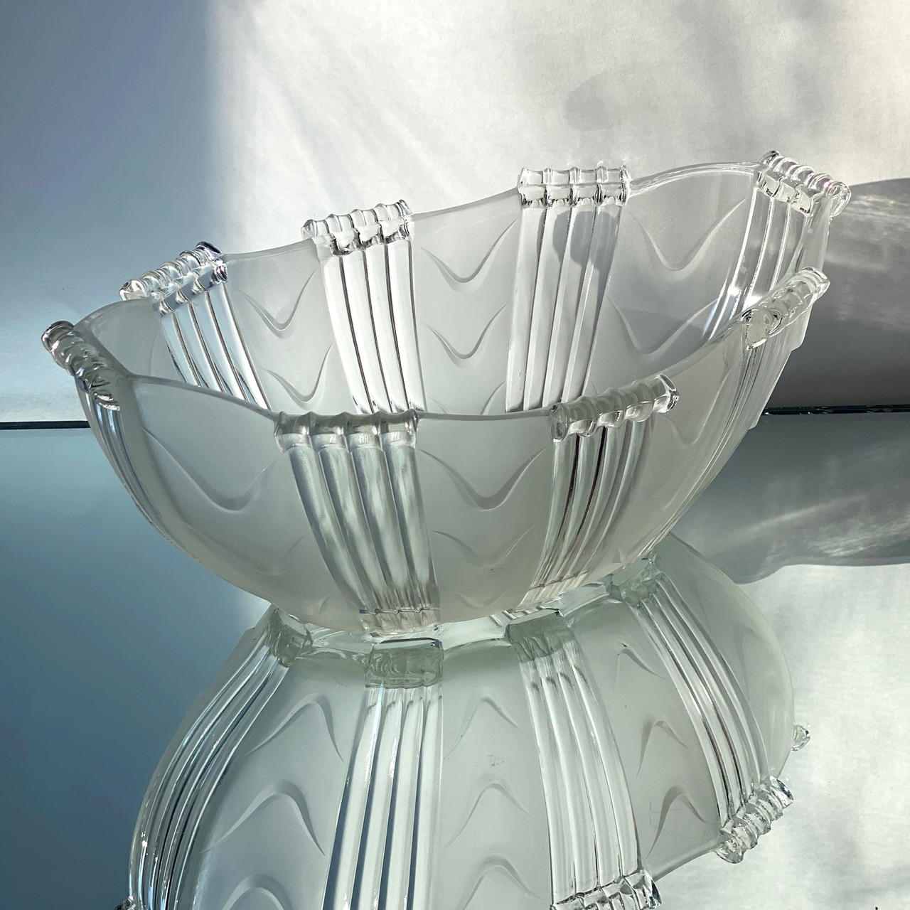 Ваза-ладья Sunlight, Богемия, винтаж, фото 1