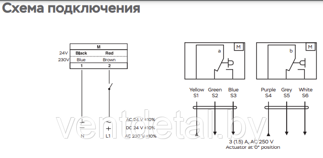 Электропривод с возвратной пружиной UCP SFU-230-10 (10 Hm) - фото 5 - id-p219028205