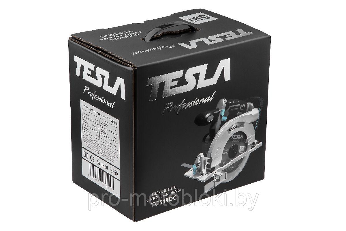 Пила циркулярная аккумуляторная TESLA TCS18DC TO (без батареи) - фото 9 - id-p219029599