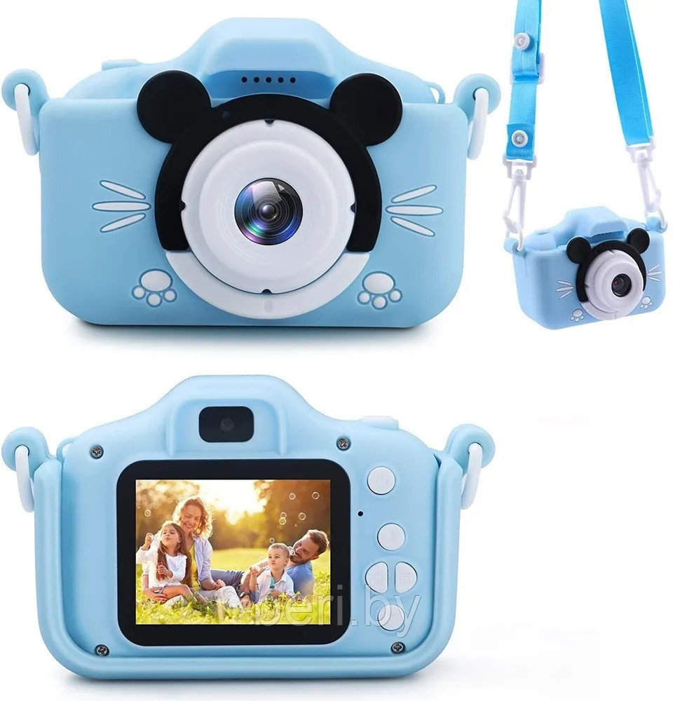 Детский цифровой фотоаппарат с селфи камерой Котик, Fun Camera - фото 2 - id-p219036835