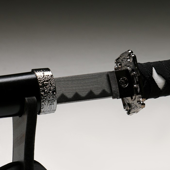 Сувенирное оружие «Катана на подставке», чёрные ножны, 100 см, микс - фото 5 - id-p219037373