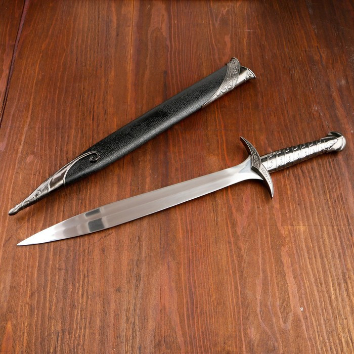 Сувенирный меч "Жало", ножны с металлической окантовкой, чёрные, 60 см - фото 1 - id-p219037384