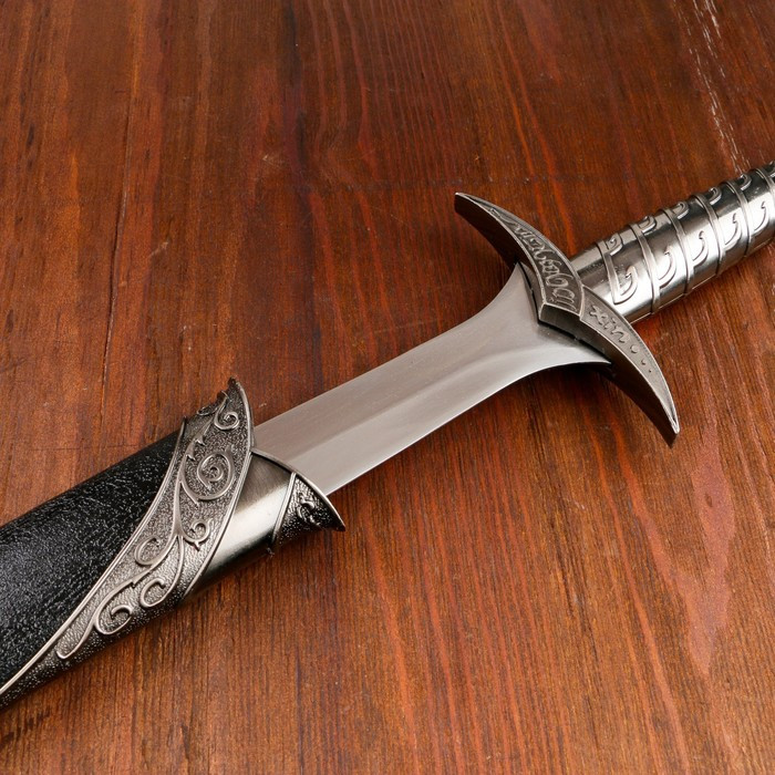 Сувенирный меч "Жало", ножны с металлической окантовкой, чёрные, 60 см - фото 3 - id-p219037384